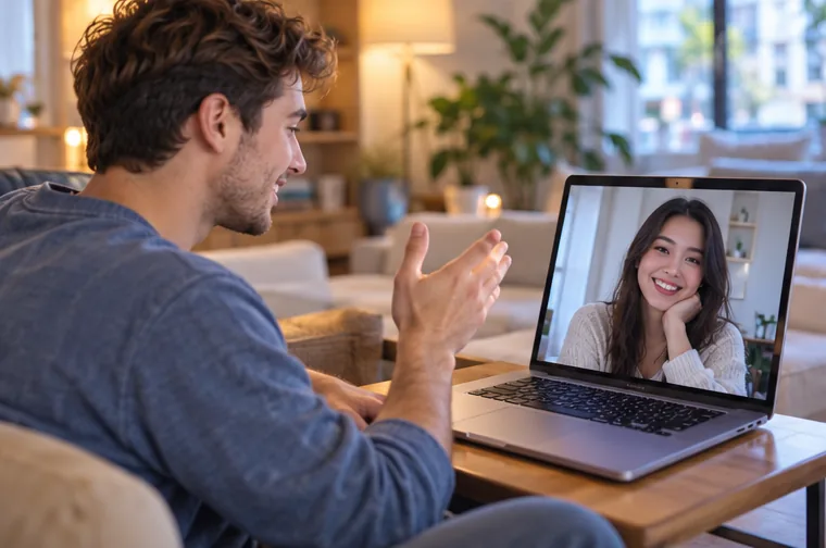 Two people sharing a natural live video conversation on MyCamy